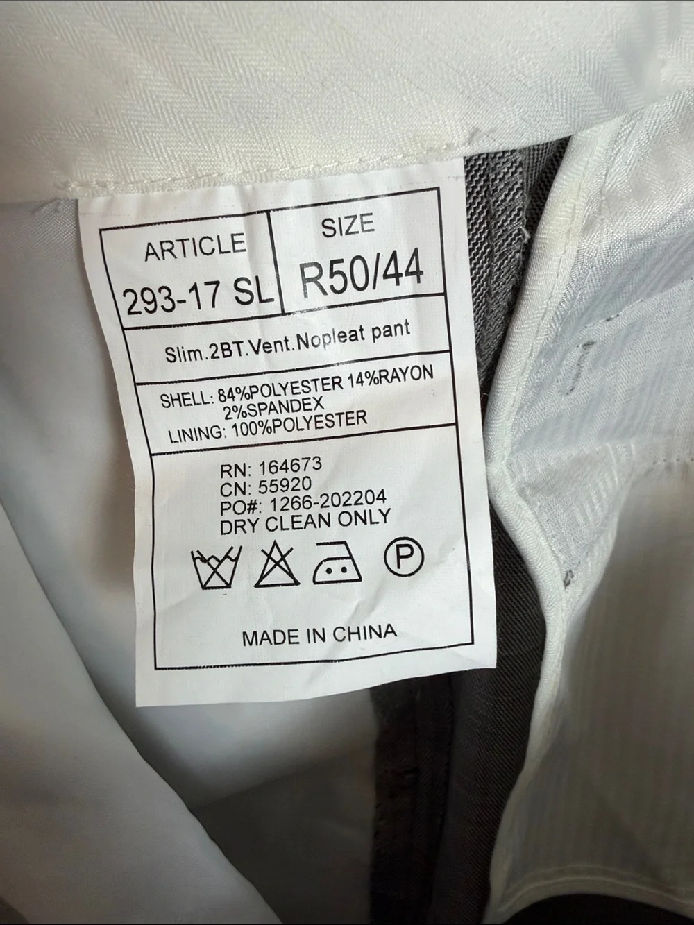 Renoir Light Gray Slim Fit Dress Pants